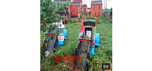 割草船 垃圾打撈船出廠前下河調試
